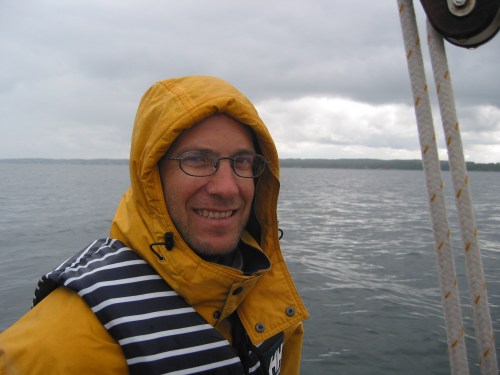 Fornøyd kaptein, til tross for været