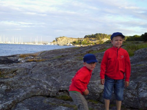 Gjestehavna i bakgrunnen