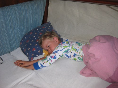 Tungt å våkne siste morgenen i båten